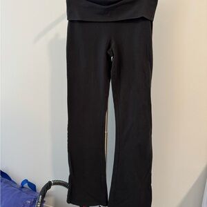 Brandy Melville Black Flare fold over Pants